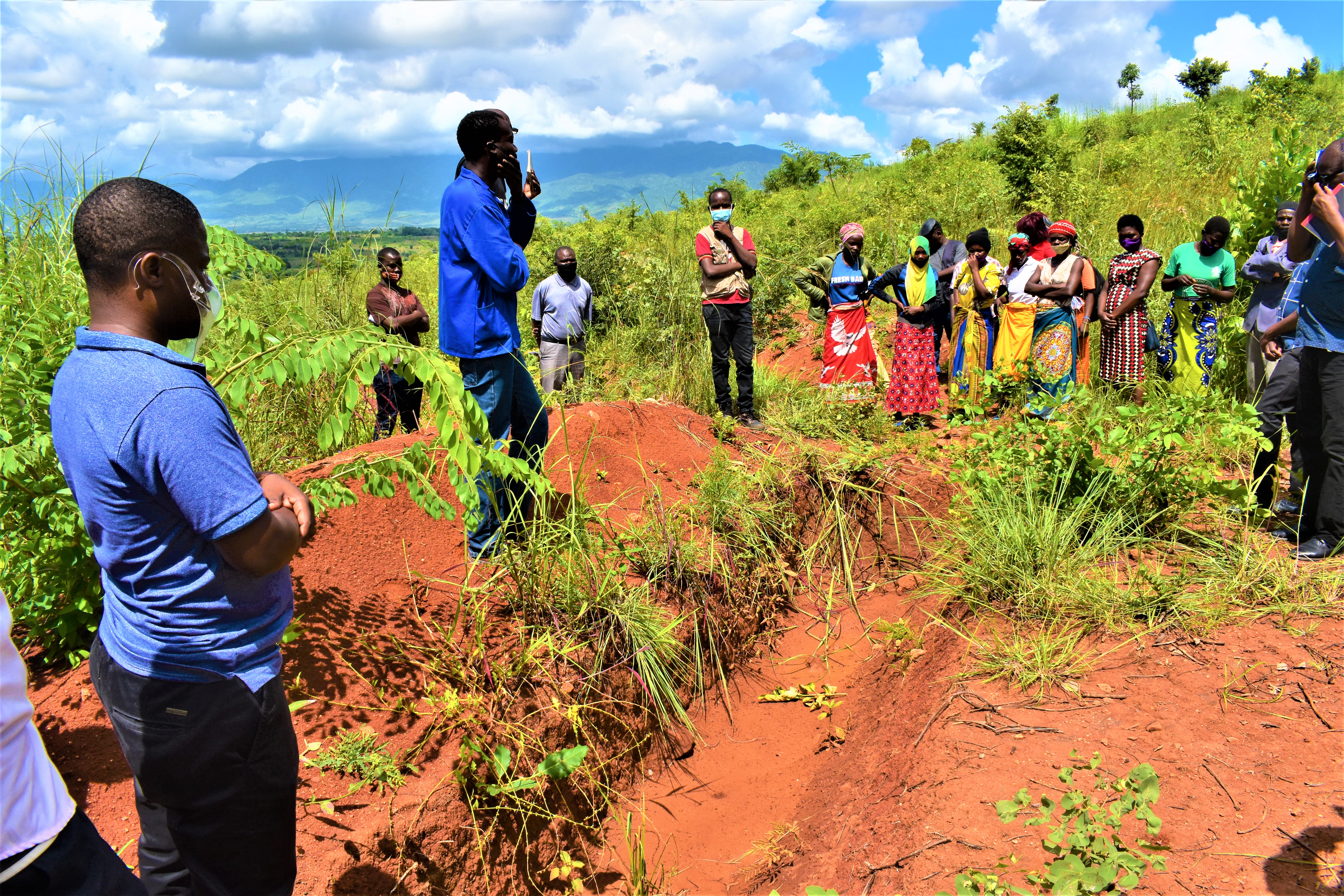 Water Absorption Pits are proving vital in controlling the flow of water. (Credit: Felix Malamula, ERASP/PRIDE)