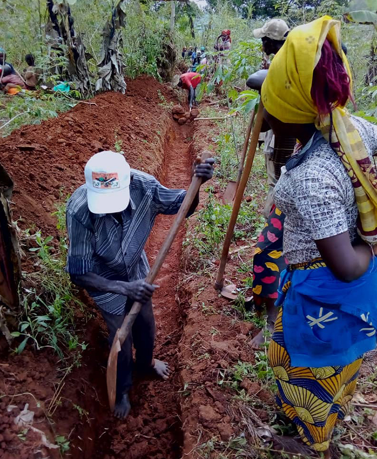 Community members play a central role in both implementing the conservation activities and maintaining them after the project is over.